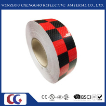 Fita de conspicuidade reflexiva Design preto / vermelho grade (C3500-G)